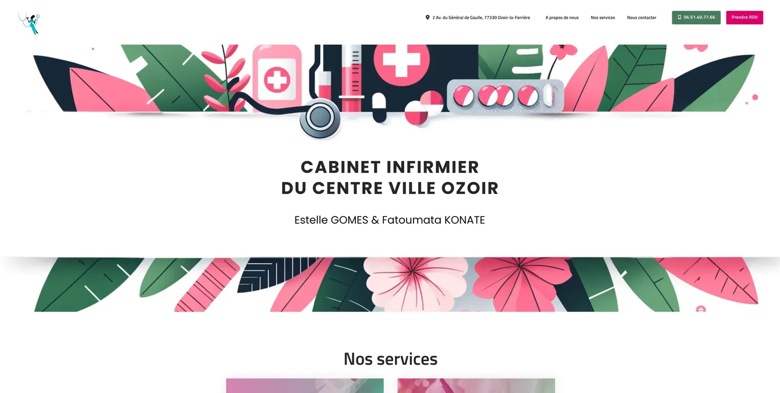 Aperçu du projet Cabinet Infirmier Ozoir