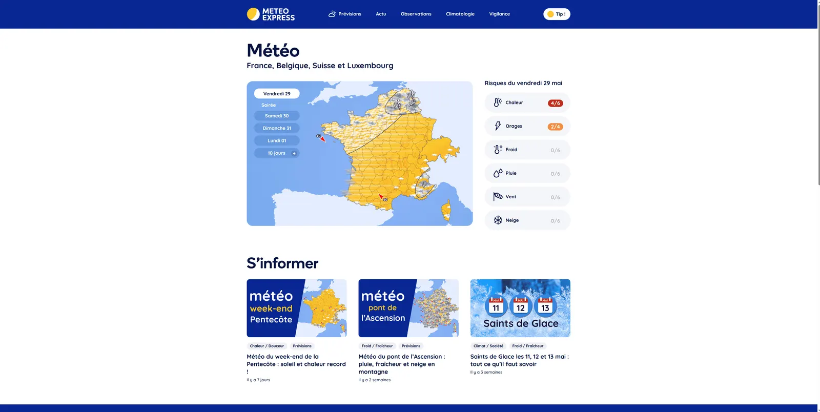 Aperçu du projet Météo Express